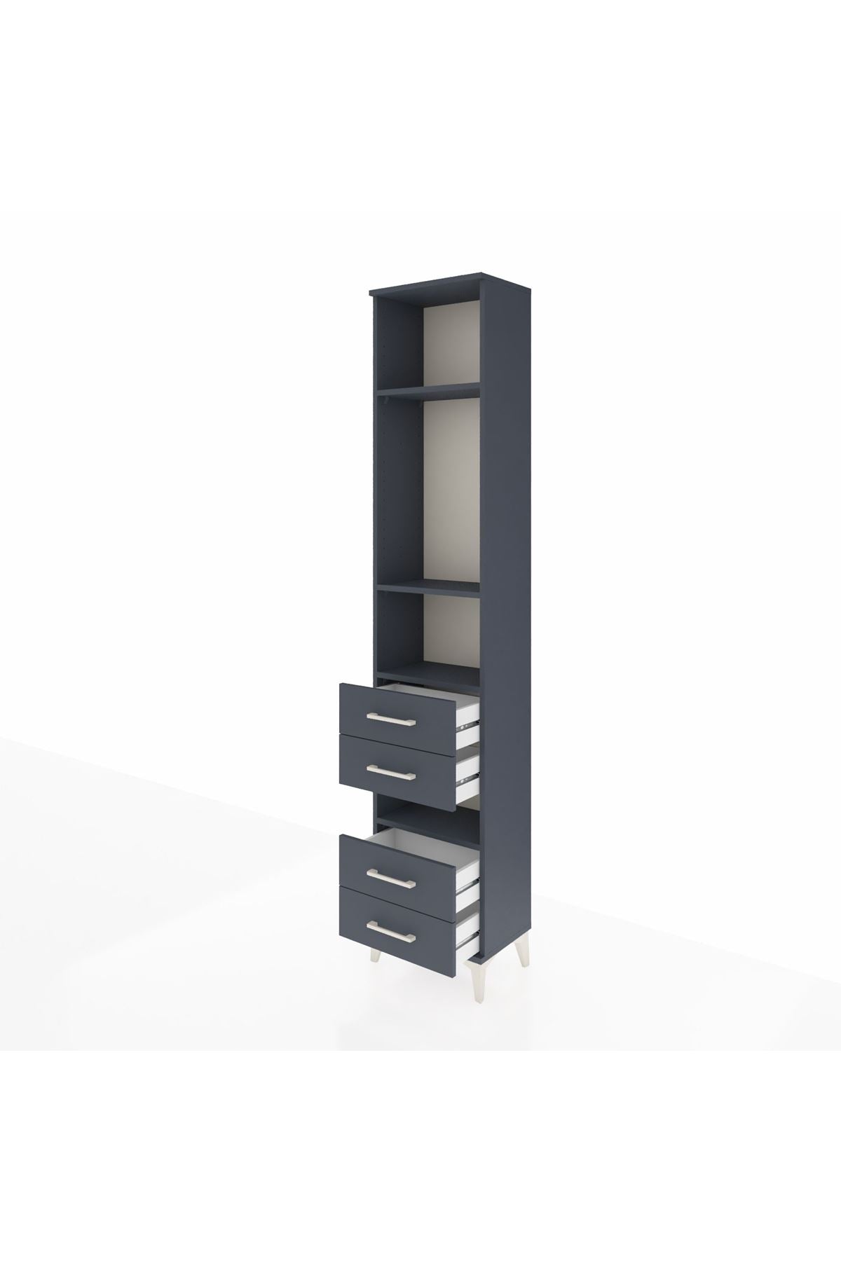 Arges Dolap 4 Raflı 4 Çekmeceli 44x30x221 - S28M096V5A