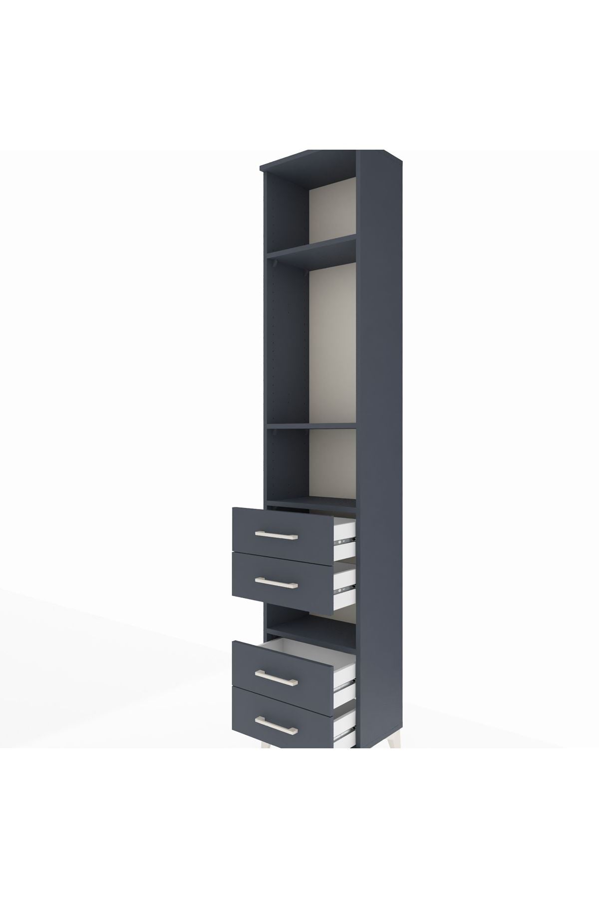 Arges Dolap 4 Raflı 4 Çekmeceli 44x30x221 - S28M096V5A