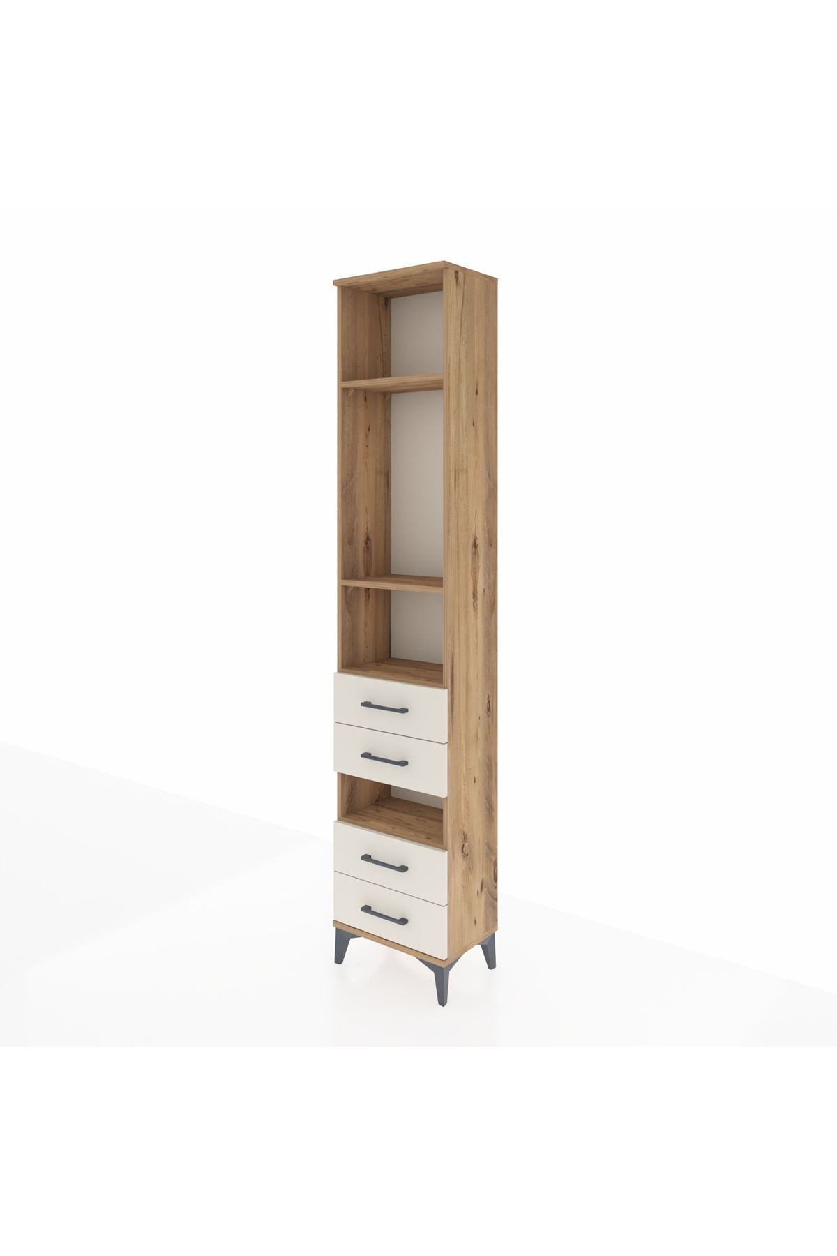 Arges Dolap 4 Raflı 4 Çekmeceli 44x30x221 - S28M096V7A