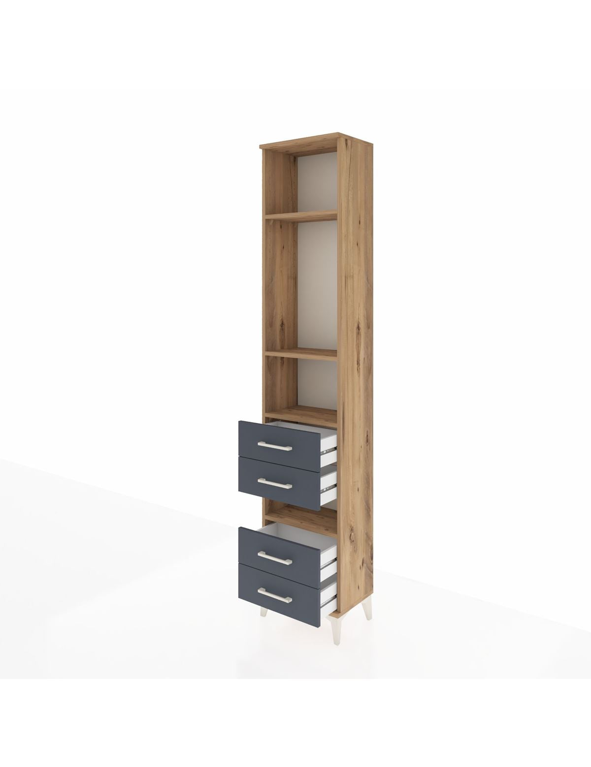 Arges Dolap 4 Raflı 4 Çekmeceli 44x30x221 - S28M096V8A