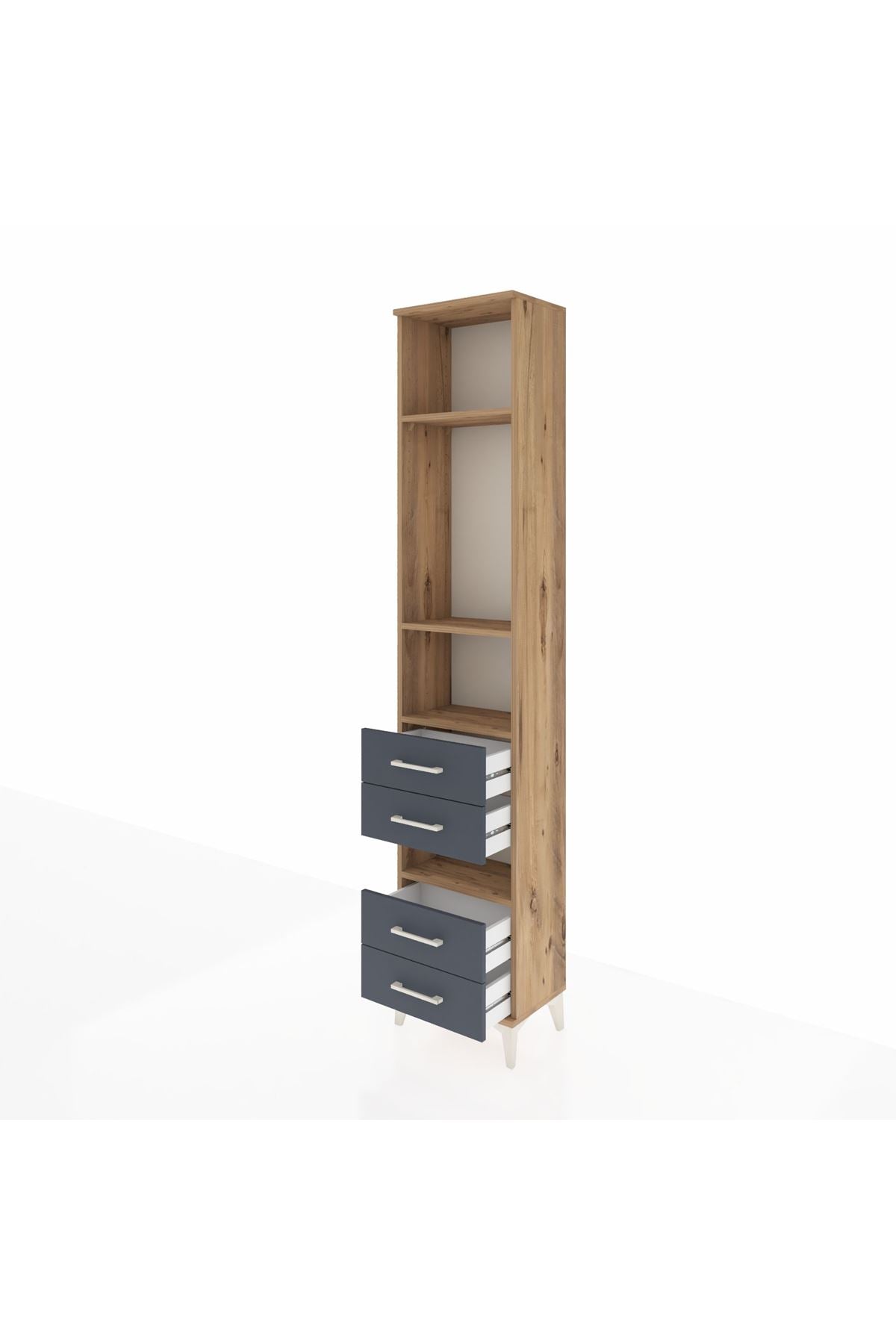 Arges Dolap 4 Raflı 4 Çekmeceli 44x30x221 - S28M096V8A