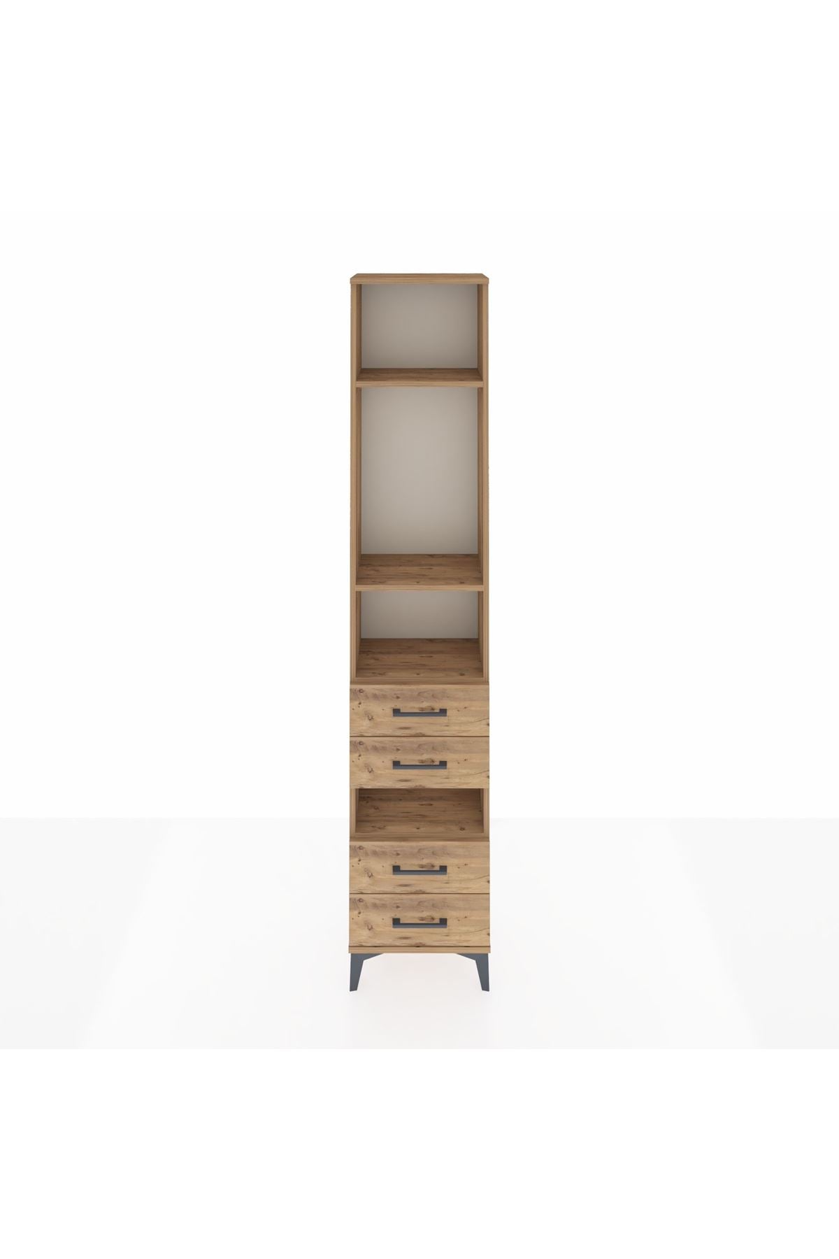 Arges Dolap 4 Raflı 4 Çekmeceli 44x30x221 - S28M096V9A