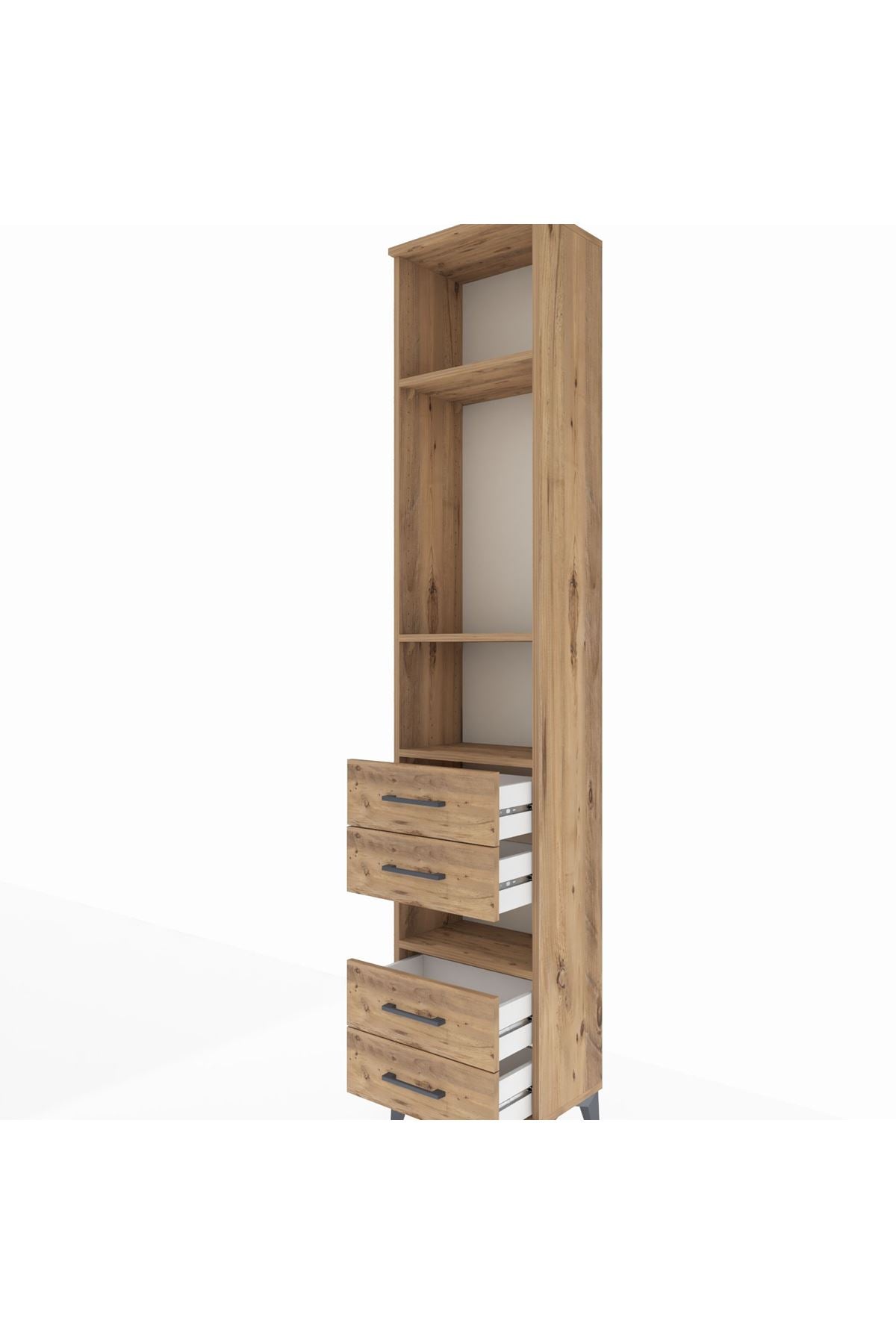 Arges Dolap 4 Raflı 4 Çekmeceli 44x30x221 - S28M096V9A