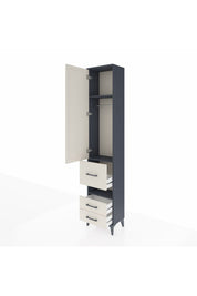 Arges Dolap 3 Raflı 3 Çekmeceli Tek Askılı 44x30x221 - S28M097V4A