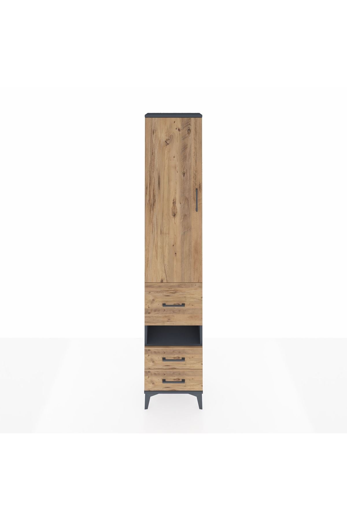 Arges Dolap 3 Raflı 3 Çekmeceli Tek Askılı 44x30x221 - S28M097V6A