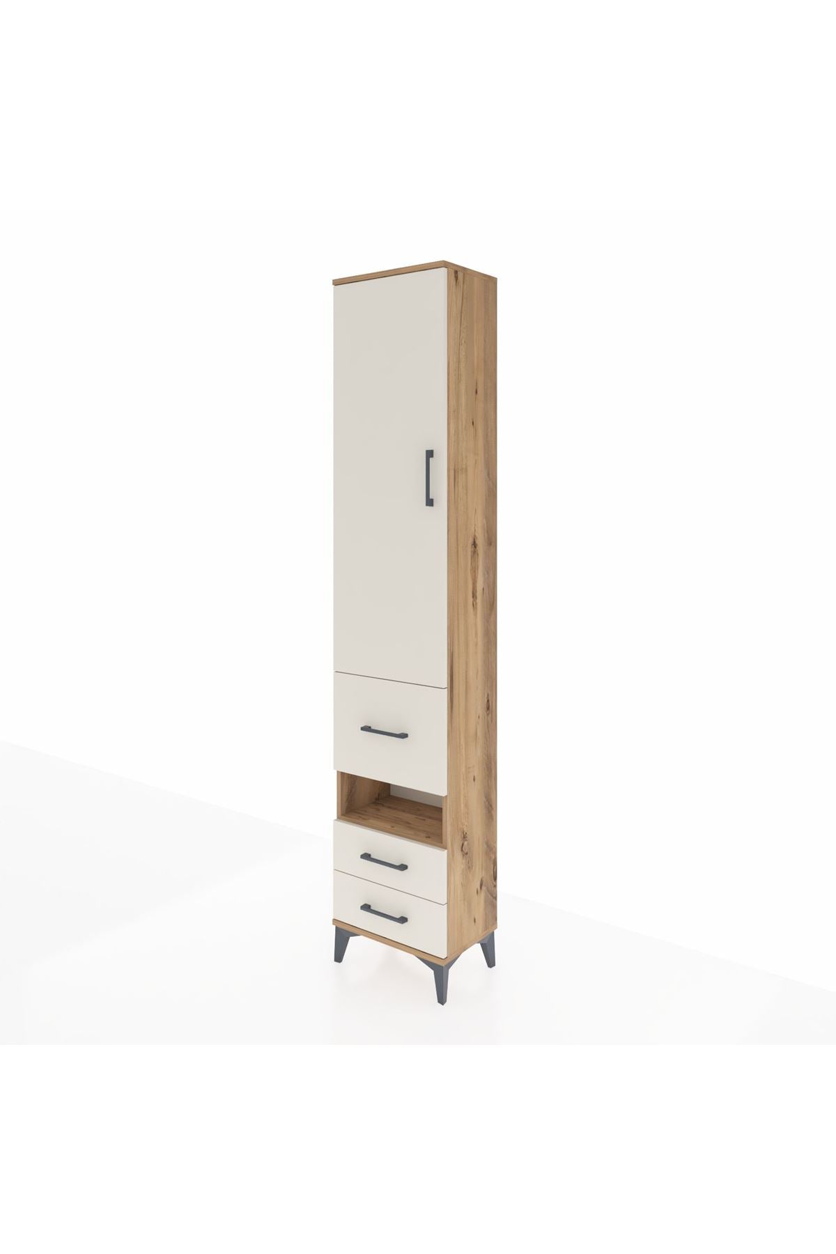Arges Dolap 3 Raflı 3 Çekmeceli Tek Askılı 44x30x221 - S28M097V7A