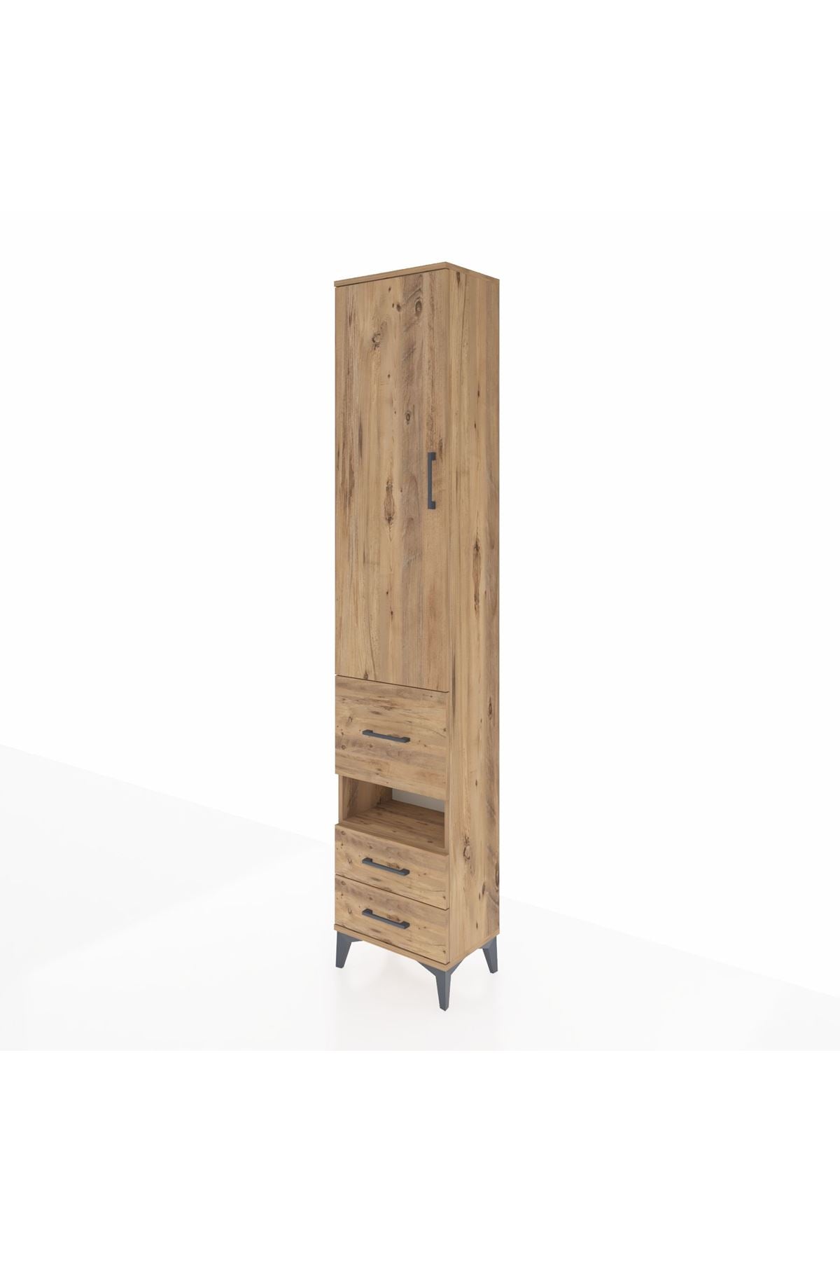 Arges Dolap 3 Raflı 3 Çekmeceli Tek Askılı 44x30x221 - S28M097V9A