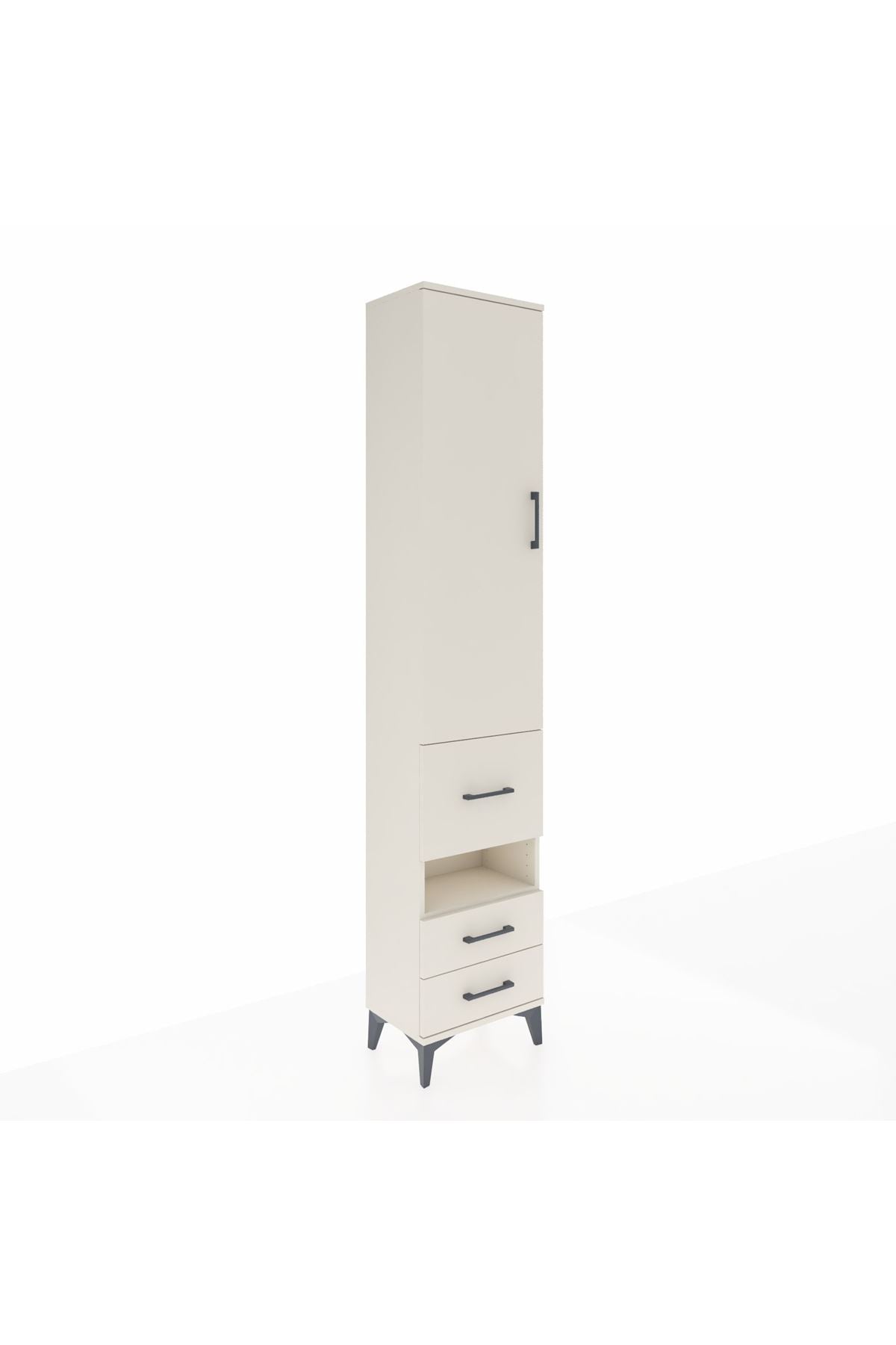 Arges Dolap 4 Raflı 3 Çekmeceli Tek Kapaklı 44x30x221 - S28M098V1A