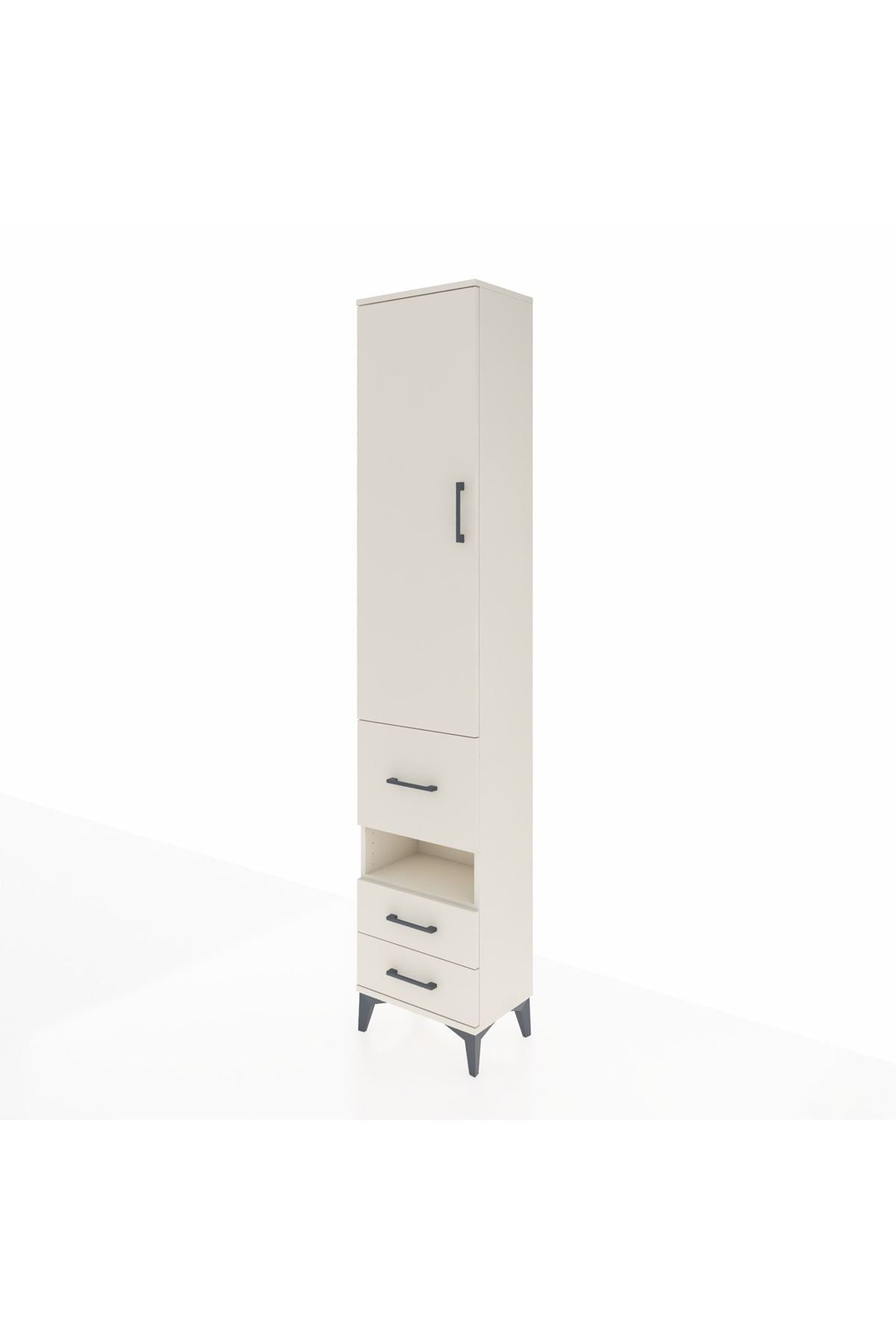 Arges Dolap 4 Raflı 3 Çekmeceli Tek Kapaklı 44x30x221 - S28M098V1A