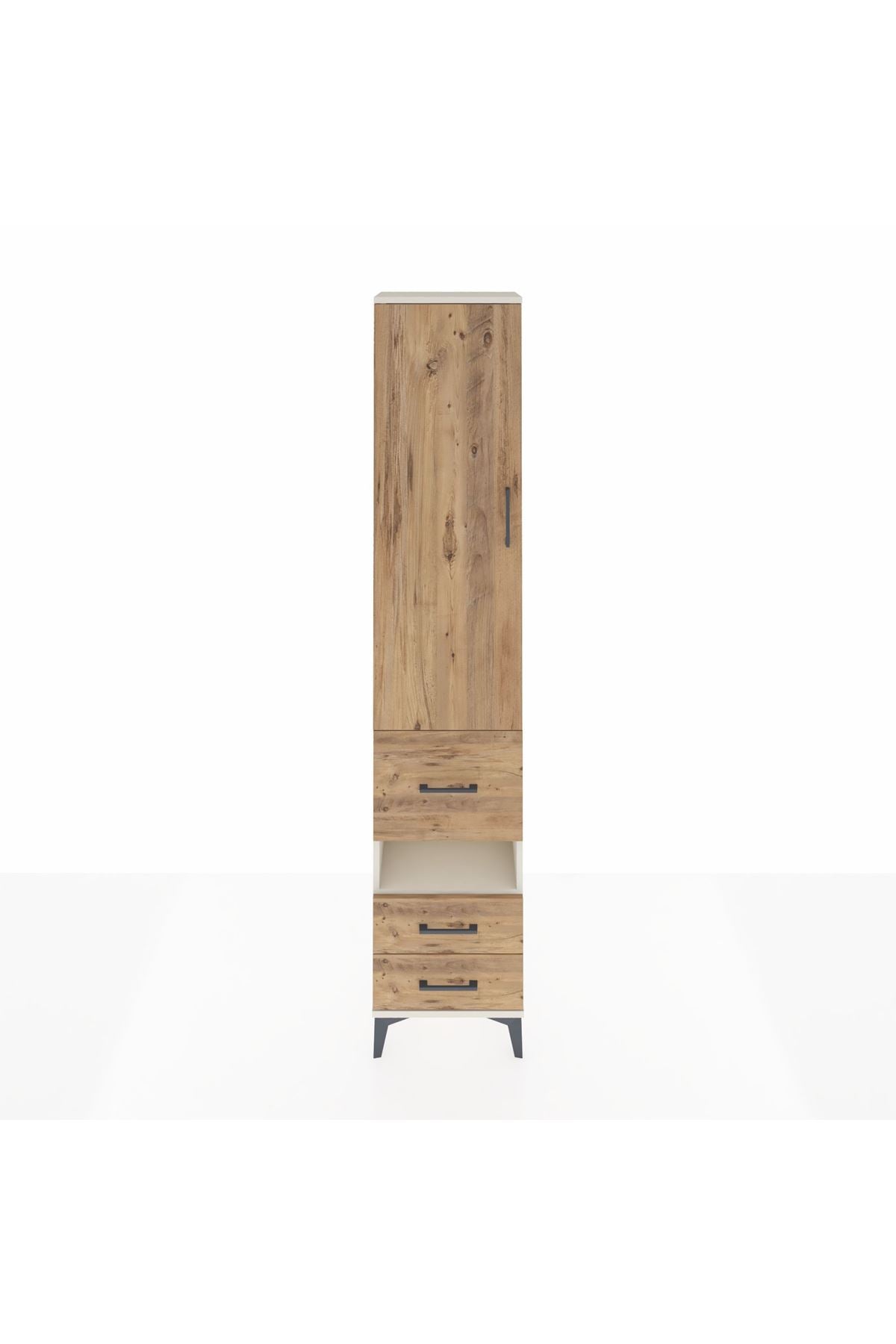 Arges Dolap 4 Raflı 3 Çekmeceli Tek Kapaklı 44x30x221 - S28M098V3A