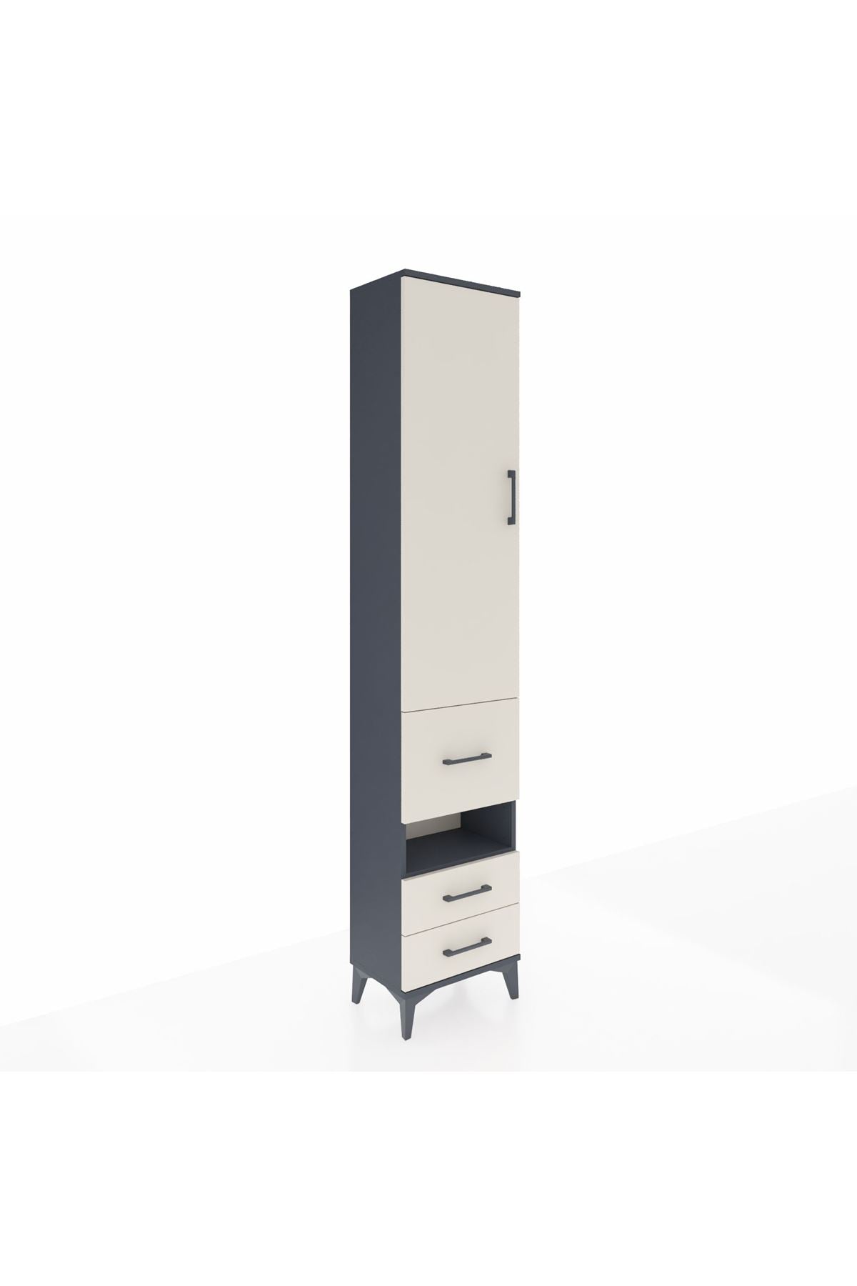 Arges Dolap 4 Raflı 3 Çekmeceli Tek Kapaklı 44x30x221 - S28M098V4A