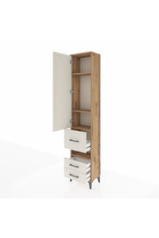 Arges Dolap 4 Raflı 3 Çekmeceli Tek Kapaklı 44x30x221 - S28M098V7A