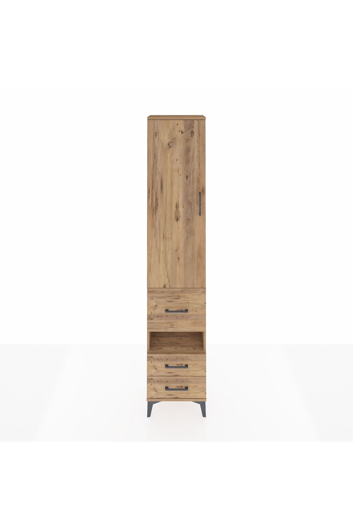 Arges Dolap 4 Raflı 3 Çekmeceli Tek Kapaklı 44x30x221 - S28M098V9A
