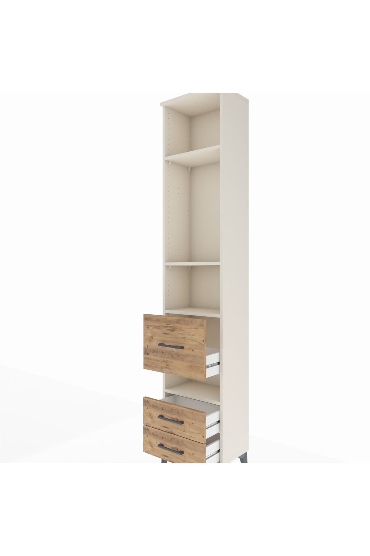 Arges Dolap 4 Raflı 3 Çekmeceli 44x30x221 - S28M099V3A
