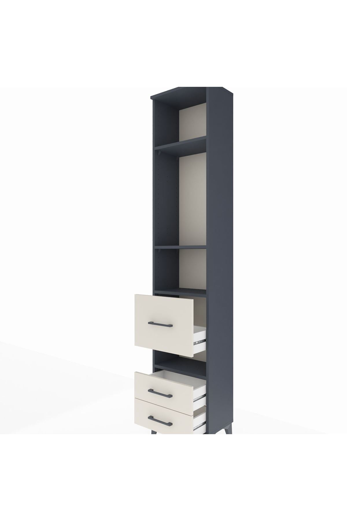 Arges Dolap 4 Raflı 3 Çekmeceli 44x30x221 - S28M099V4A
