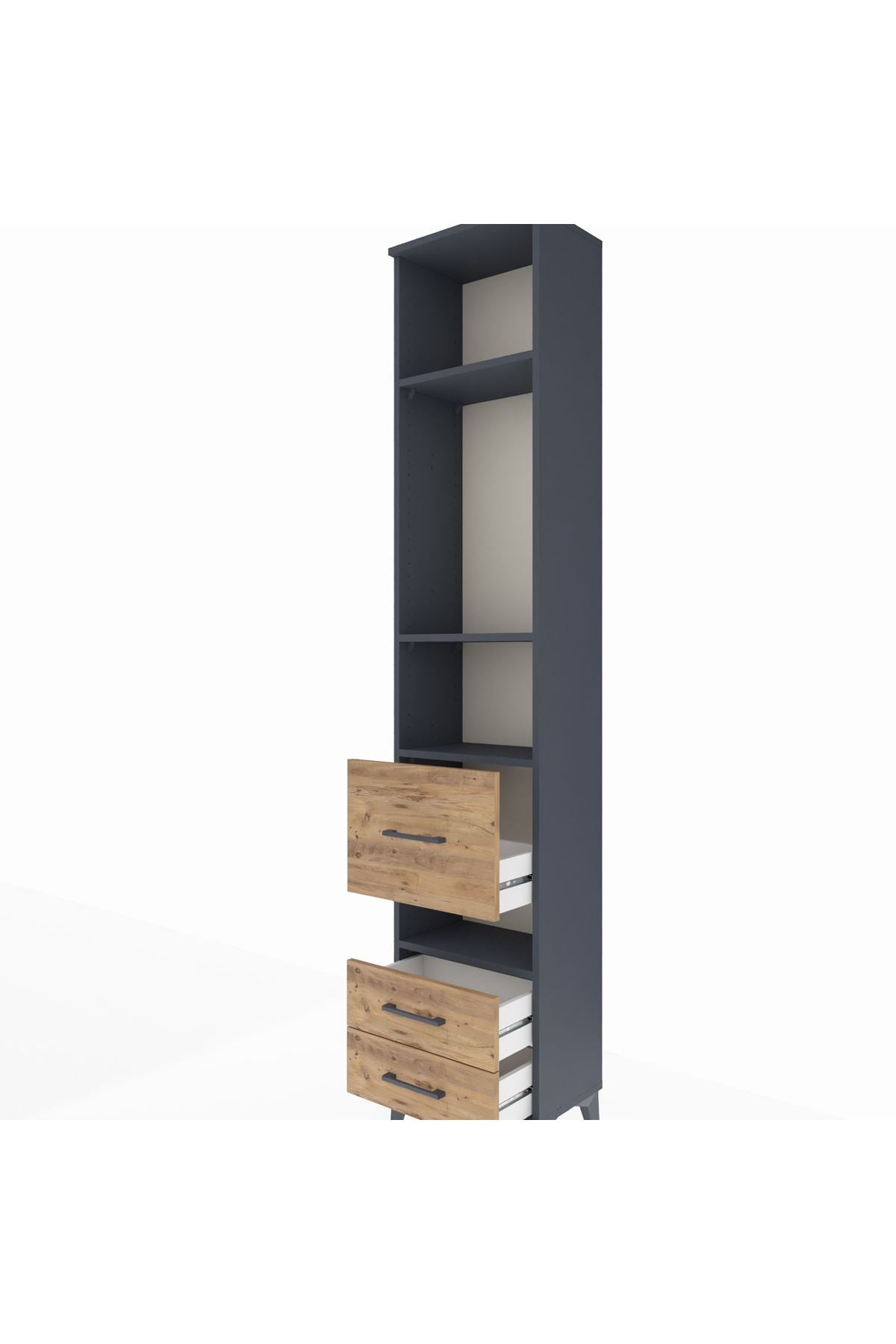 Arges Dolap 4 Raflı 3 Çekmeceli 44x30x221 - S28M099V6A