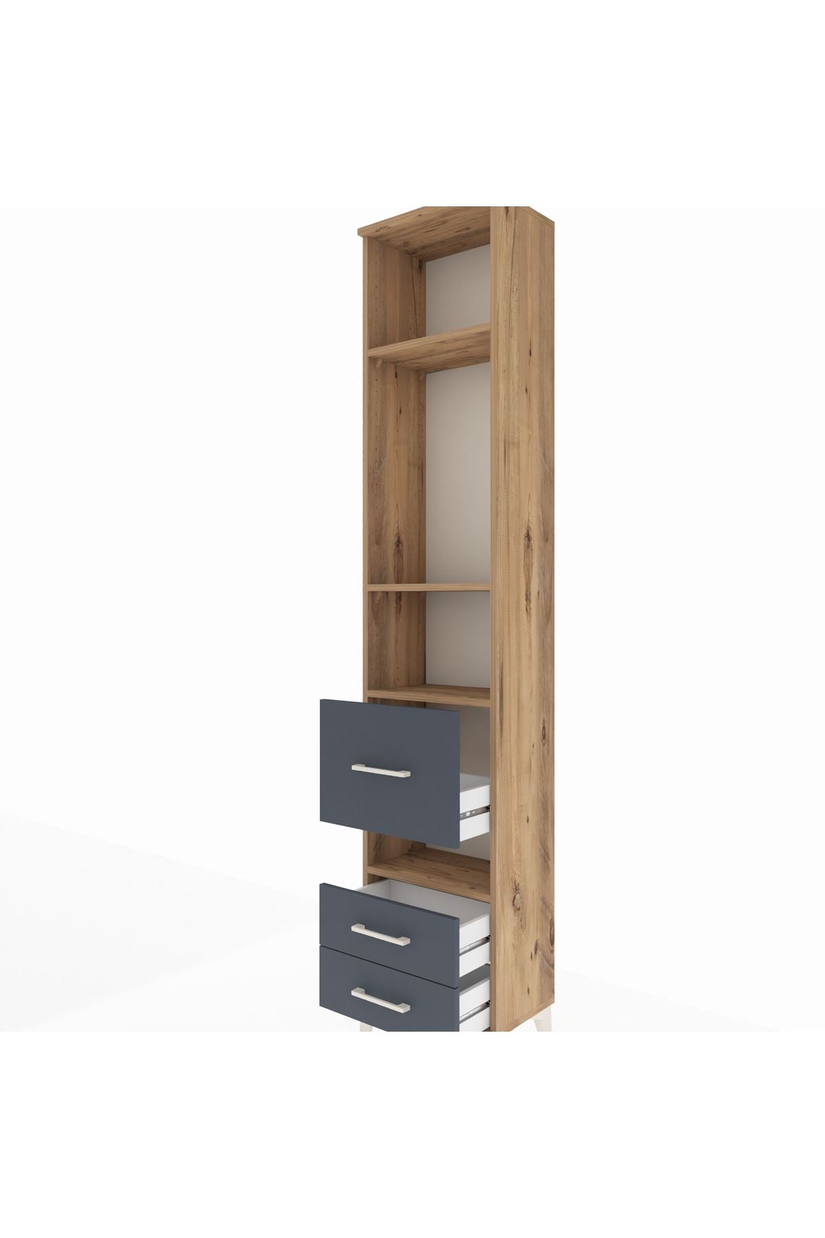 Arges Dolap 4 Raflı 3 Çekmeceli 44x30x221 - S28M099V8A