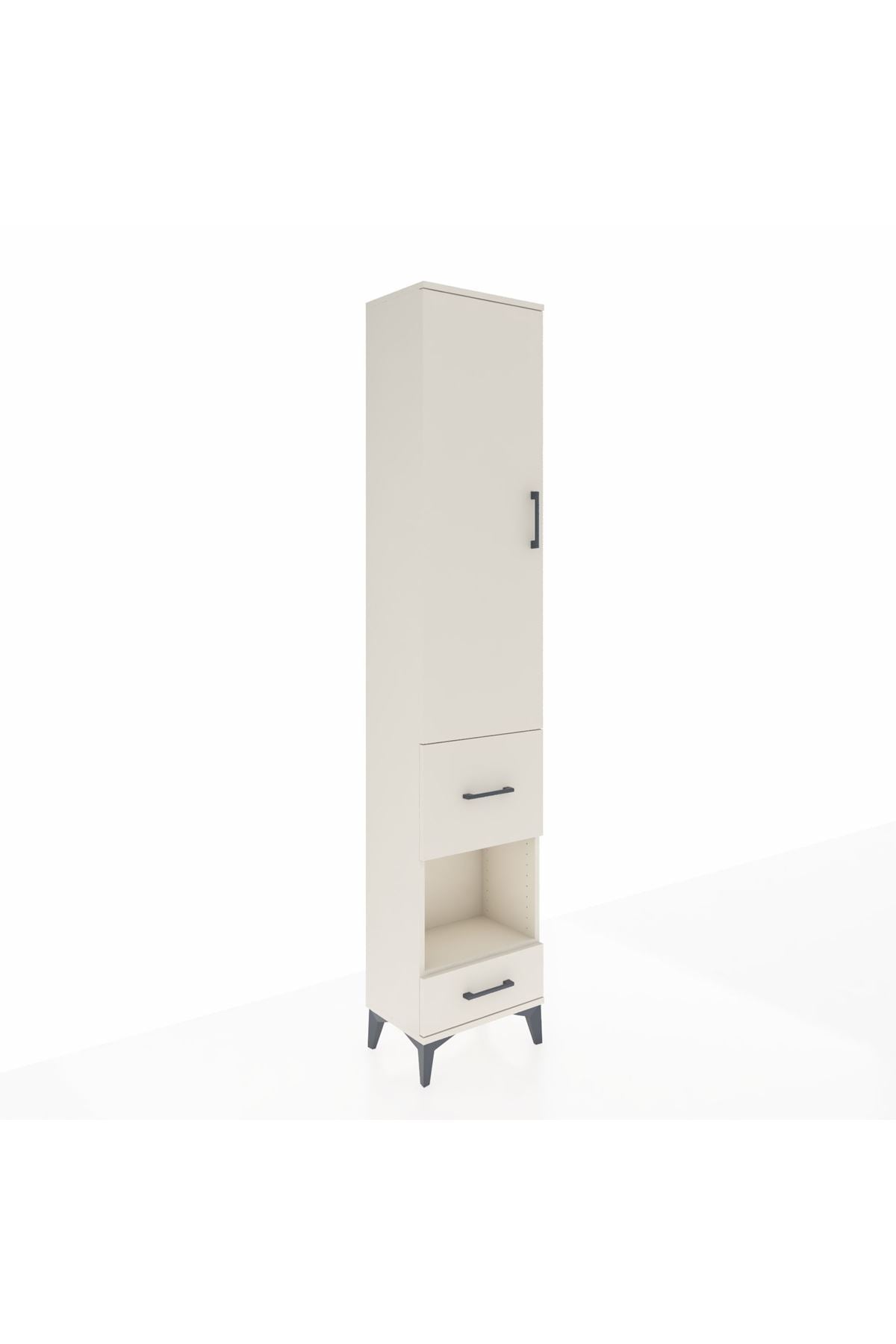 Arges Dolap 3 Raflı 2 Çekmeceli Tek Askılı 44x30x221 - S28M100V1A