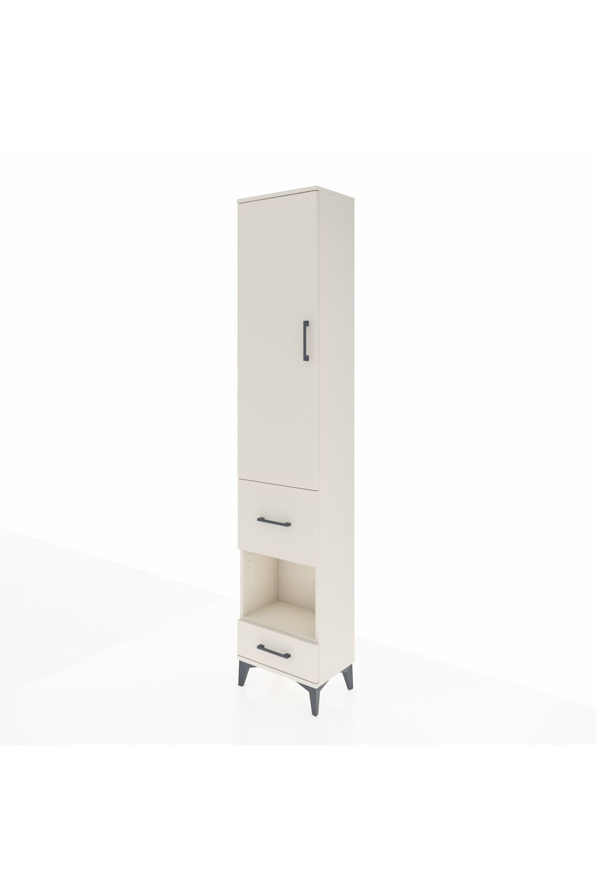 Arges Dolap 3 Raflı 2 Çekmeceli Tek Askılı 44x30x221 - S28M100V1A