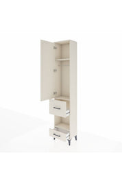 Arges Dolap 3 Raflı 2 Çekmeceli Tek Askılı 44x30x221 - S28M100V1A