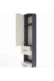Arges Dolap 3 Raflı 2 Çekmeceli Tek Askılı 44x30x221 - S28M100V4A