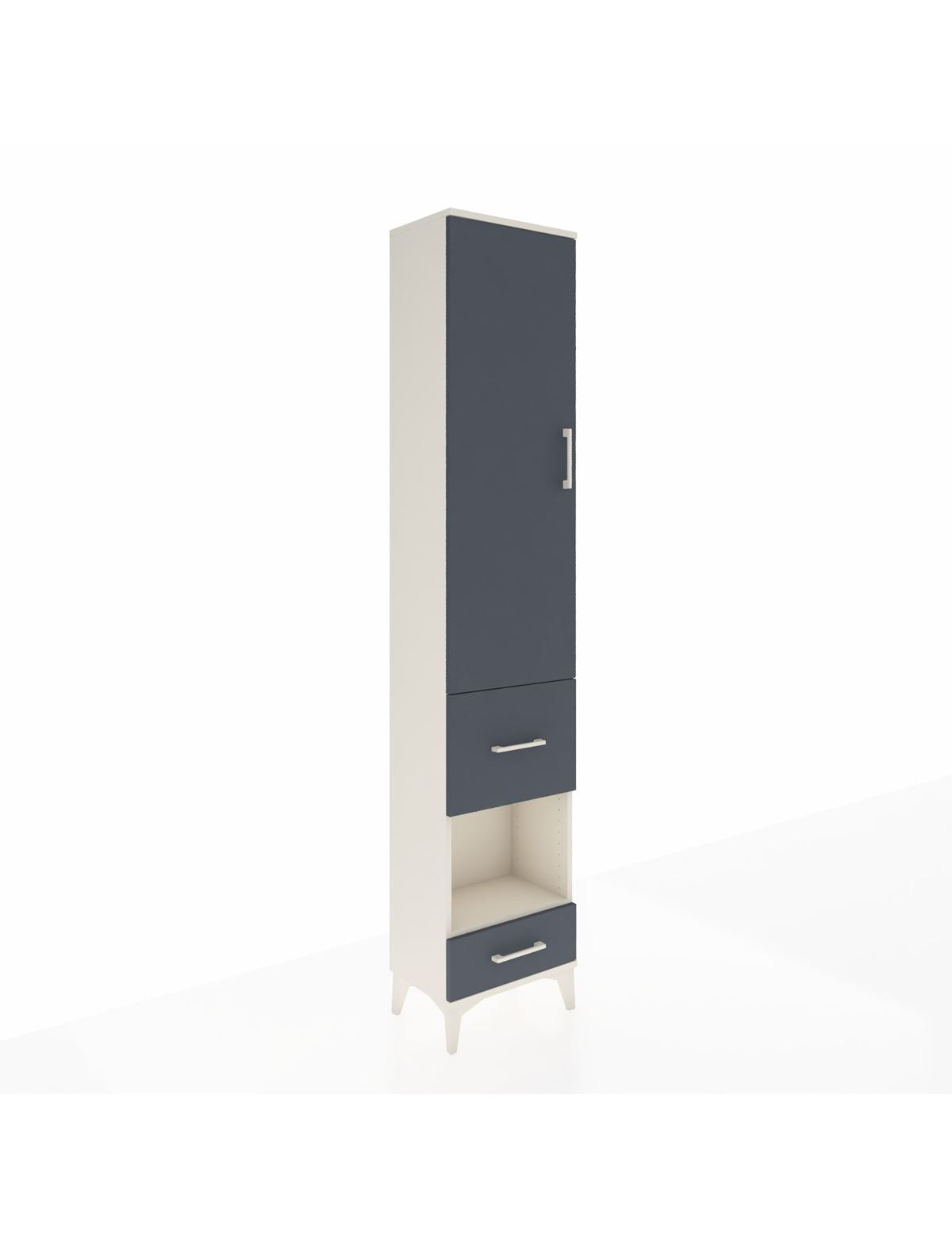 Arges Dolap 4 Raflı 2 Çekmeceli Tek Kapaklı 44x30x221 - S28M101V2A