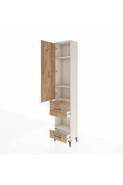 Arges Dolap 4 Raflı 2 Çekmeceli Tek Kapaklı 44x30x221 - S28M101V3A