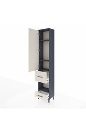Arges Dolap 4 Raflı 2 Çekmeceli Tek Kapaklı 44x30x221 - S28M101V4A