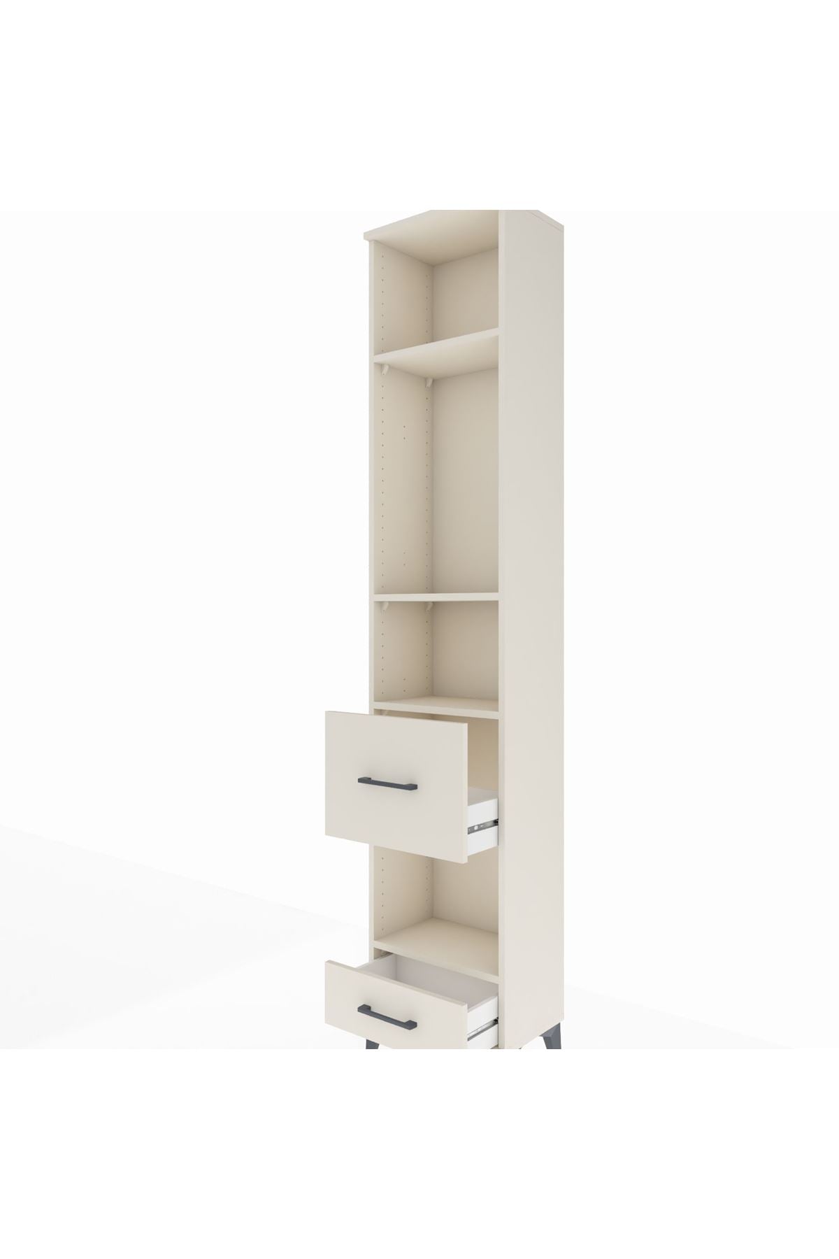 Arges Dolap 4 Raflı 2 Çekmeceli 44x30x221 - S28M102V1A
