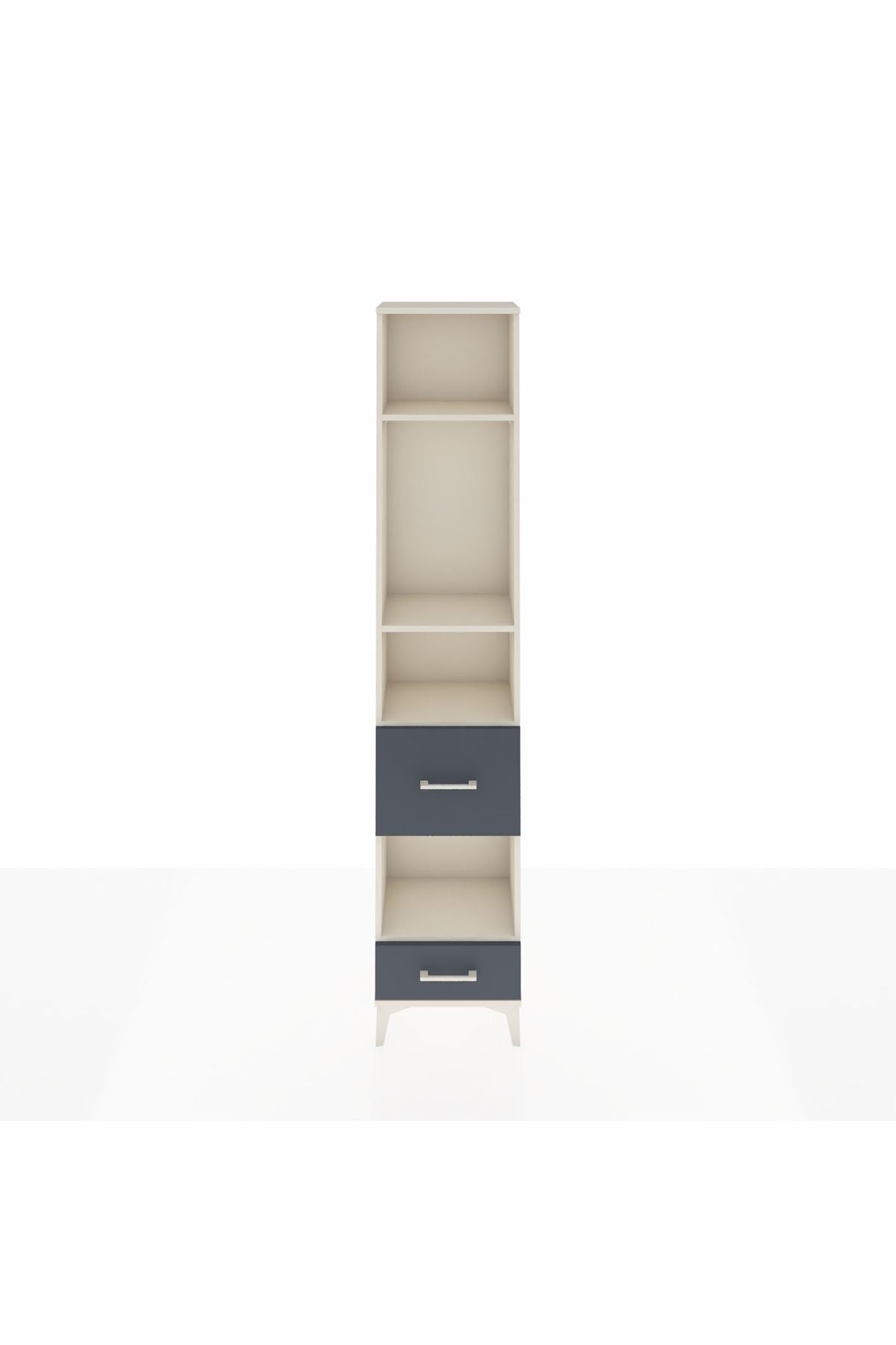 Arges Dolap 4 Raflı 2 Çekmeceli 44x30x221 - S28M102V2A