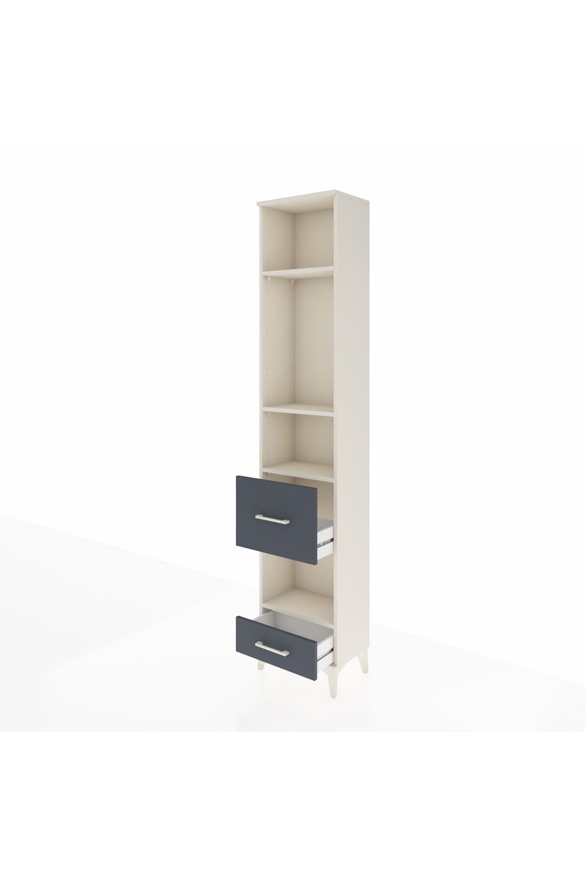 Arges Dolap 4 Raflı 2 Çekmeceli 44x30x221 - S28M102V2A