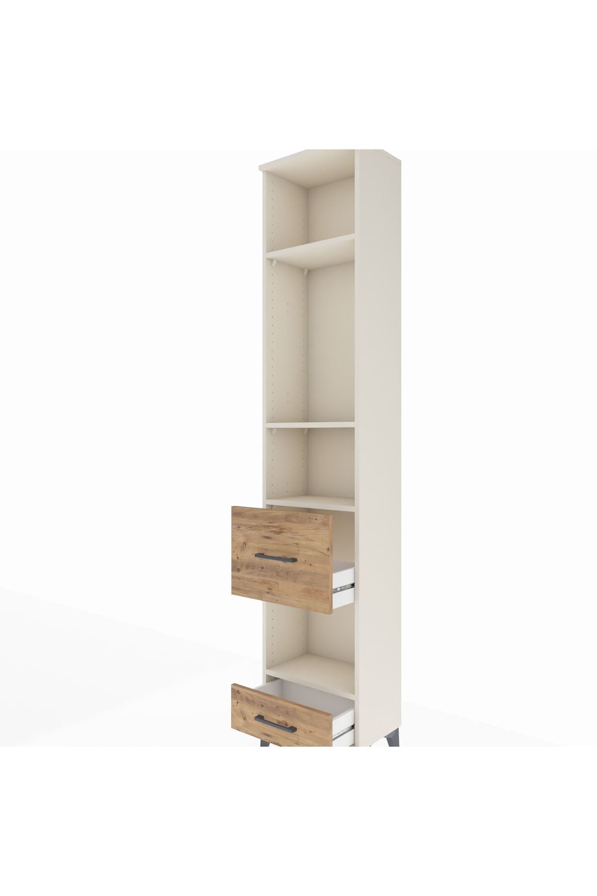 Arges Dolap 4 Raflı 2 Çekmeceli 44x30x221 - S28M102V3A