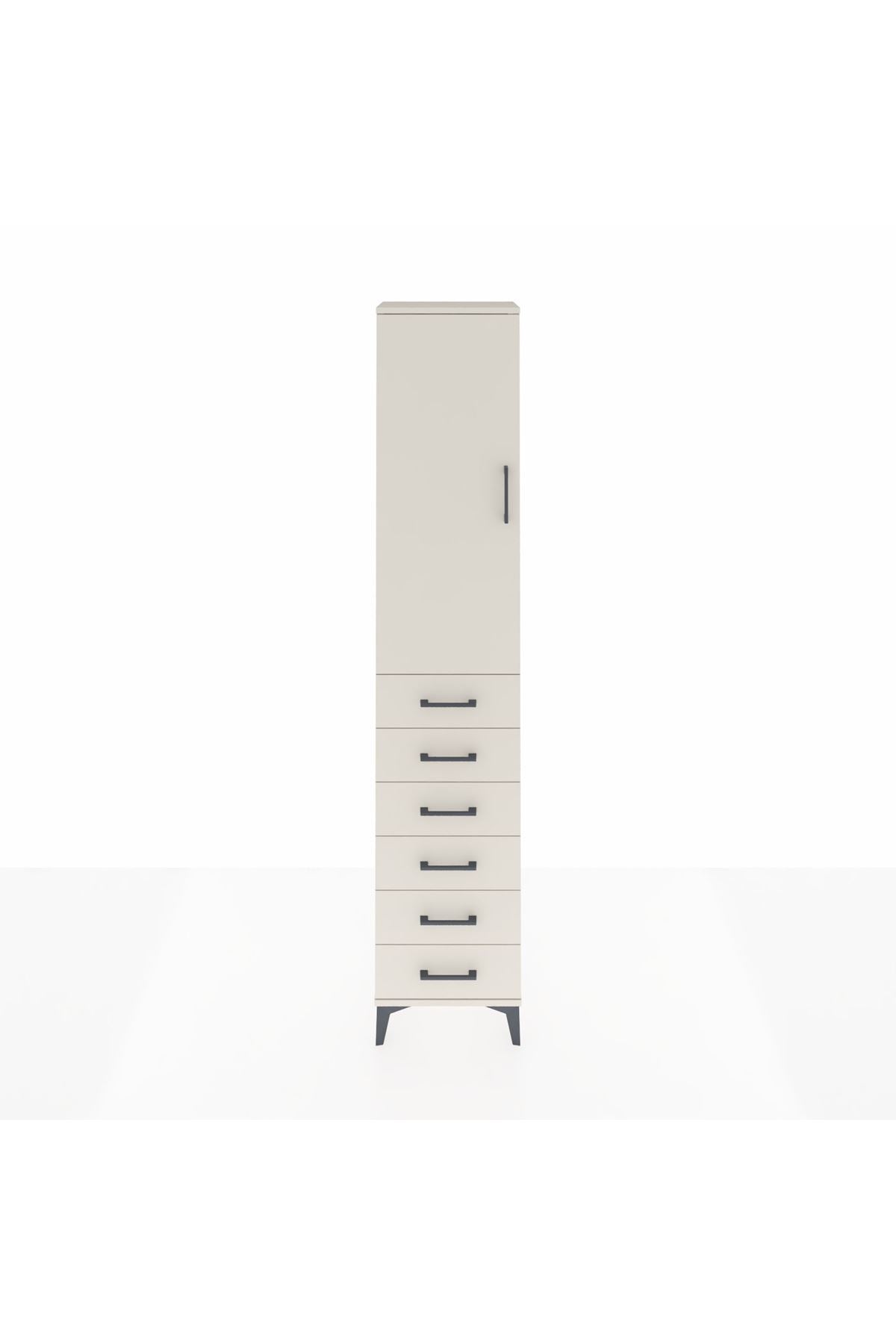 Arges Dolap 2 Raflı 6 Çekmeceli Tek Askılı 44x30x221 - S28M103V1A