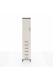 Arges Dolap 2 Raflı 6 Çekmeceli Tek Askılı 44x30x221 - S28M103V4A