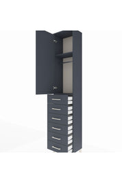 Arges Dolap 2 Raflı 6 Çekmeceli Tek Askılı 44x30x221 - S28M103V5A