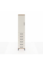 Arges Dolap 2 Raflı 6 Çekmeceli Tek Askılı 44x30x221 - S28M103V7A