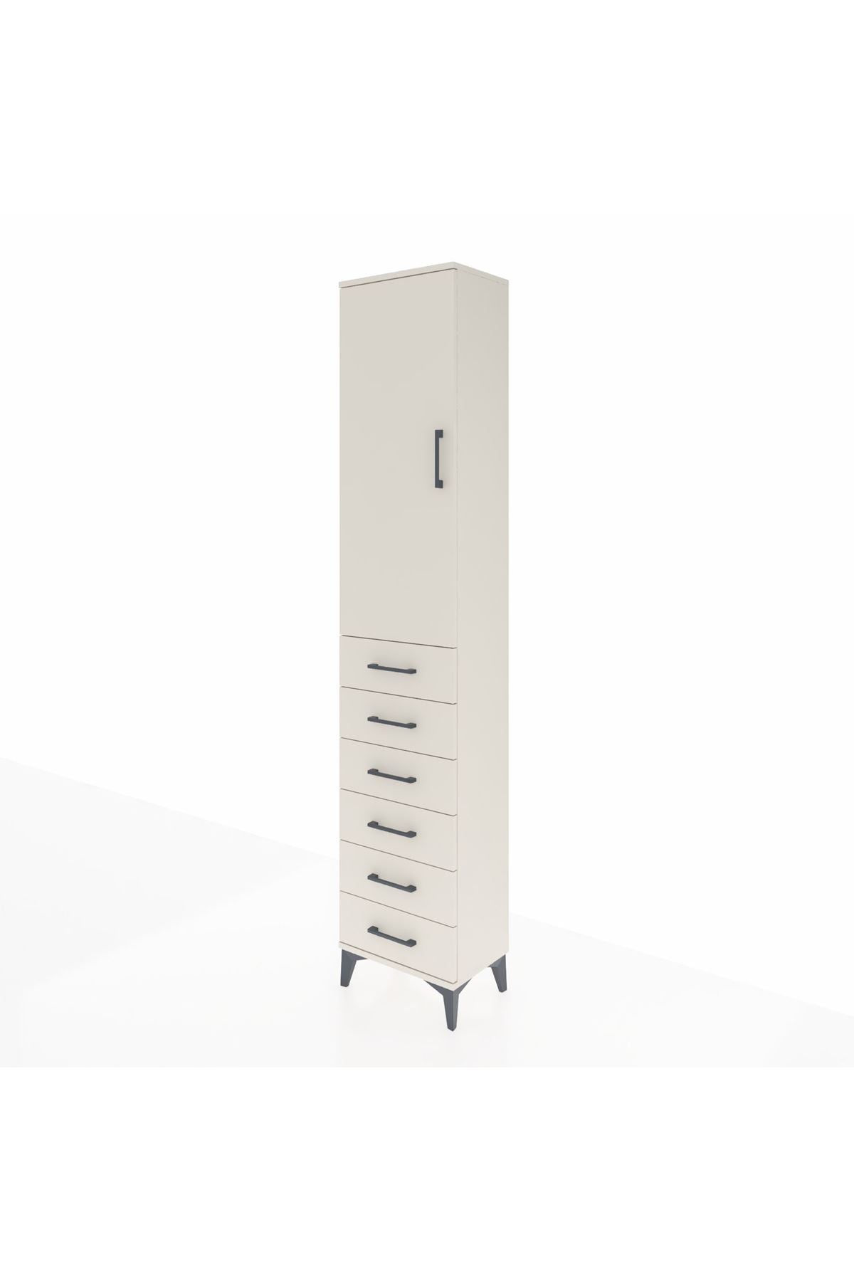 Arges Dolap 3 Raflı 6 Çekmeceli Tek Kapaklı 44x30x221 - S28M104V1A