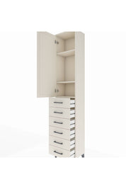Arges Dolap 3 Raflı 6 Çekmeceli Tek Kapaklı 44x30x221 - S28M104V1A