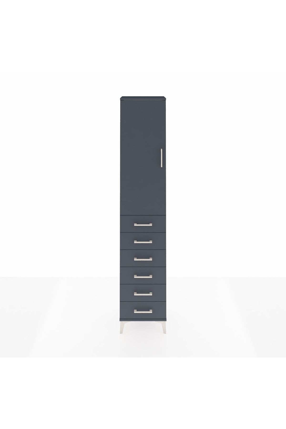 Arges Dolap 3 Raflı 6 Çekmeceli Tek Kapaklı 44x30x221 - S28M104V5A
