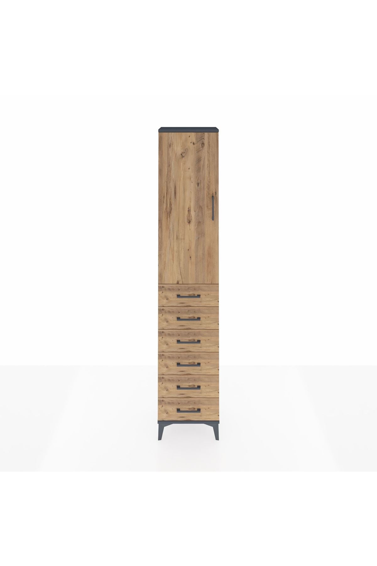 Arges Dolap 3 Raflı 6 Çekmeceli Tek Kapaklı 44x30x221 - S28M104V6A