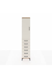 Arges Dolap 3 Raflı 6 Çekmeceli Tek Kapaklı 44x30x221 - S28M104V7A