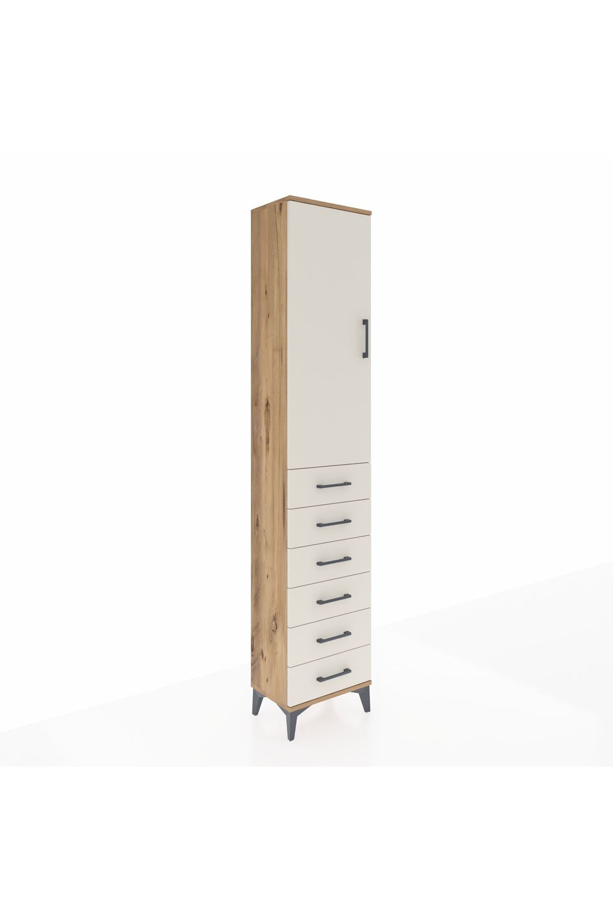 Arges Dolap 3 Raflı 6 Çekmeceli Tek Kapaklı 44x30x221 - S28M104V7A