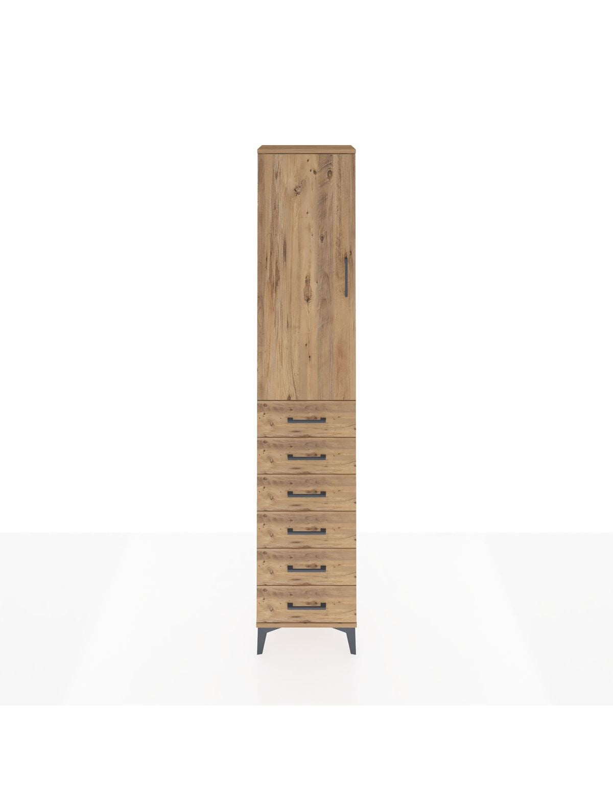 Arges Dolap 3 Raflı 6 Çekmeceli Tek Kapaklı 44x30x221 - S28M104V9A
