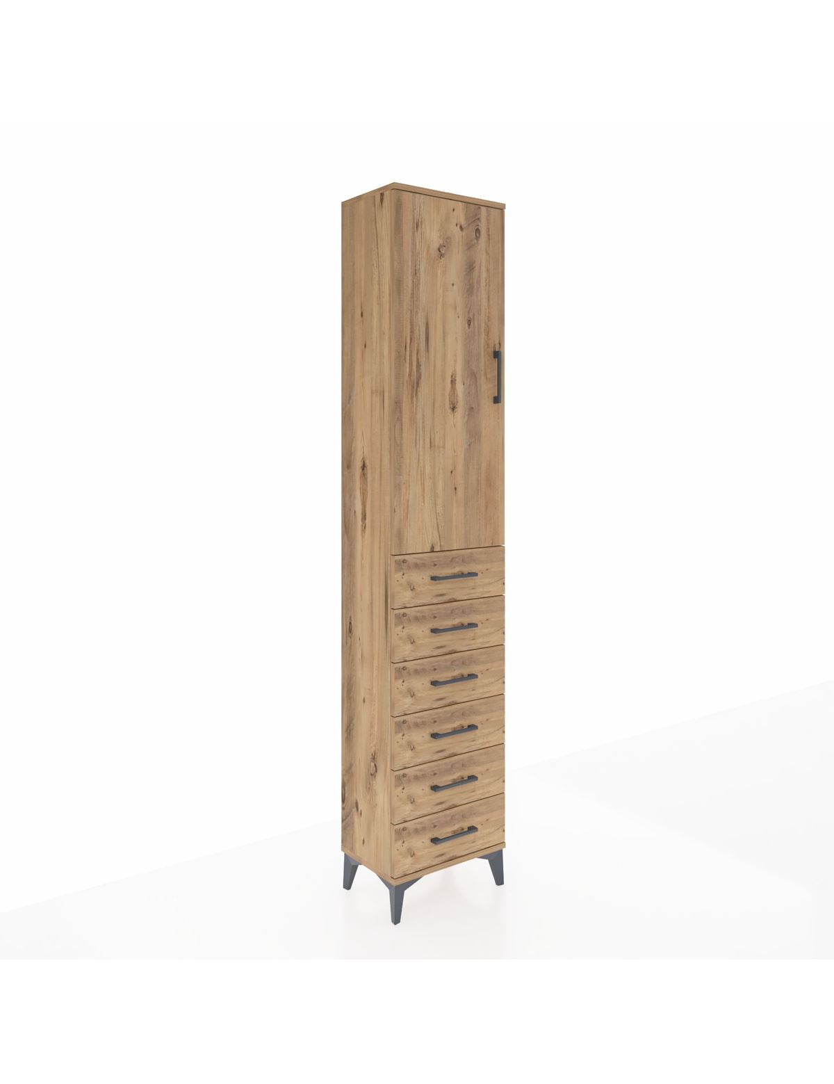 Arges Dolap 3 Raflı 6 Çekmeceli Tek Kapaklı 44x30x221 - S28M104V9A