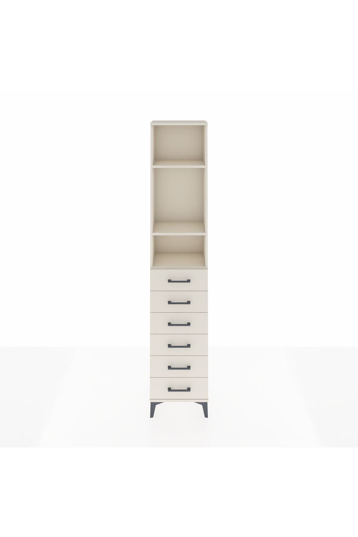Arges Dolap 3 Raflı 6 Çekmeceli 44x30x221 - S28M105V1A