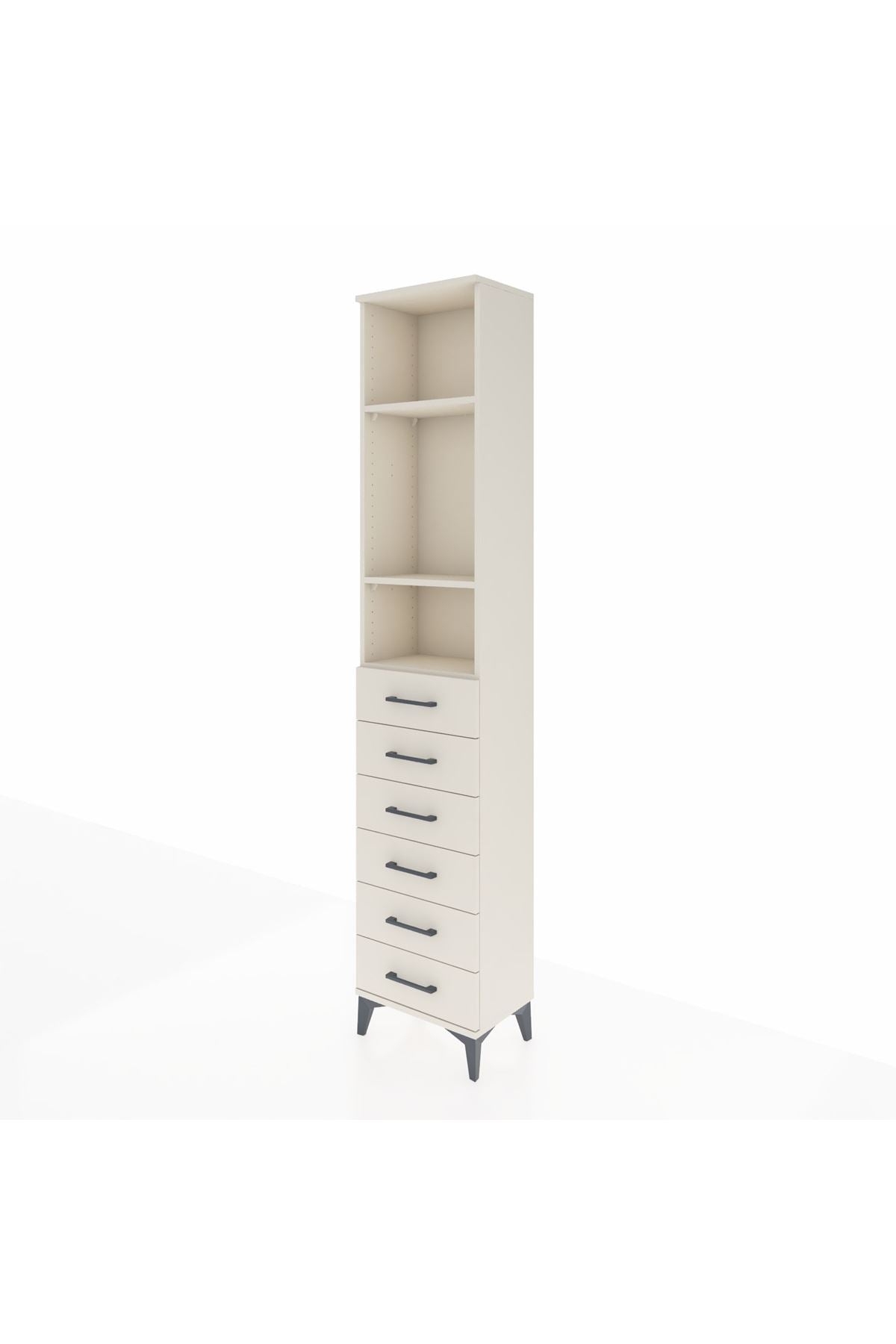 Arges Dolap 3 Raflı 6 Çekmeceli 44x30x221 - S28M105V1A