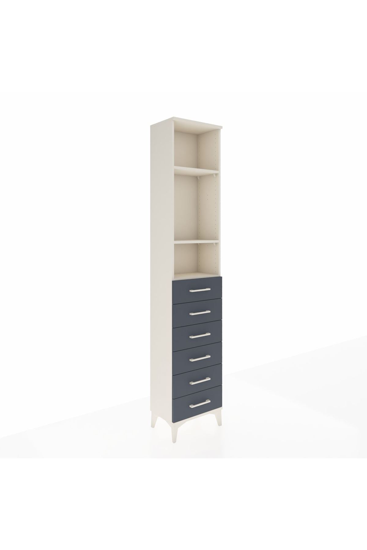Arges Dolap 3 Raflı 6 Çekmeceli 44x30x221 - S28M105V2A