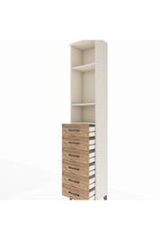 Arges Dolap 3 Raflı 6 Çekmeceli 44x30x221 - S28M105V3A