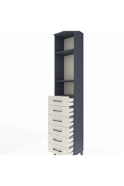 Arges Dolap 3 Raflı 6 Çekmeceli 44x30x221 - S28M105V4A