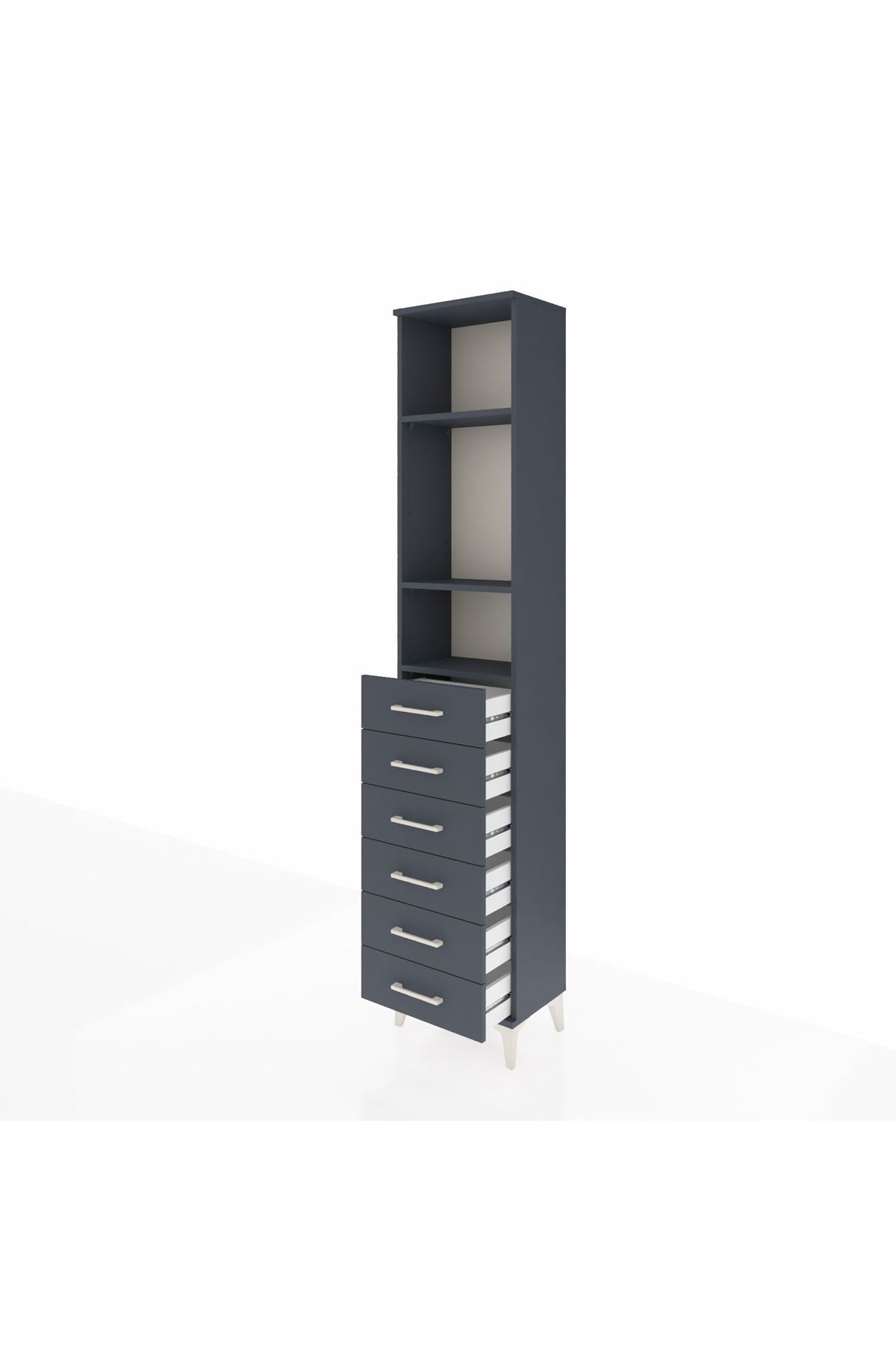 Arges Dolap 3 Raflı 6 Çekmeceli 44x30x221 - S28M105V5A